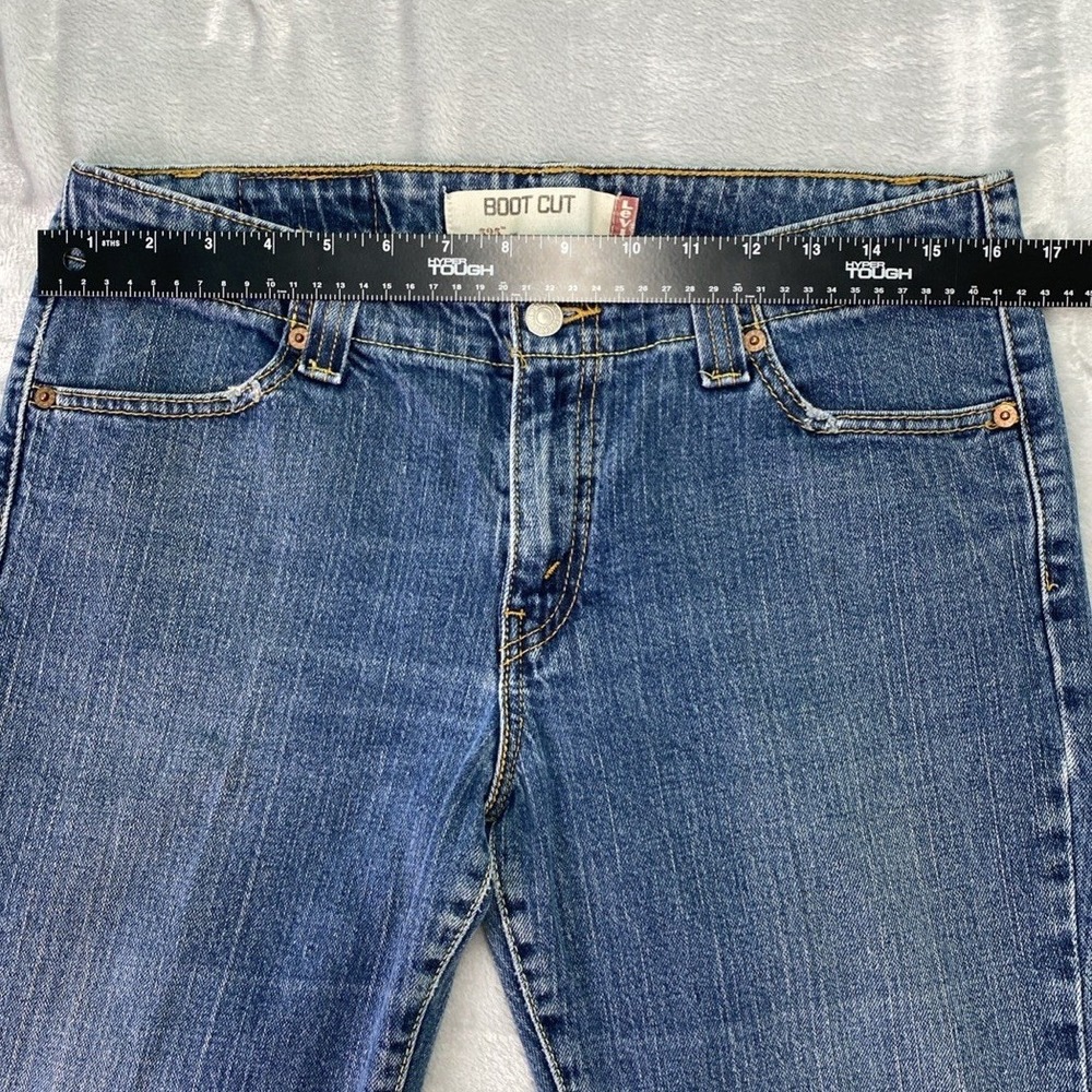 Vintage 00s Levi's 525 Boot Cut Denim Jeans Women's 10 M Blue Stretch Workwear - Picture 7 of 7